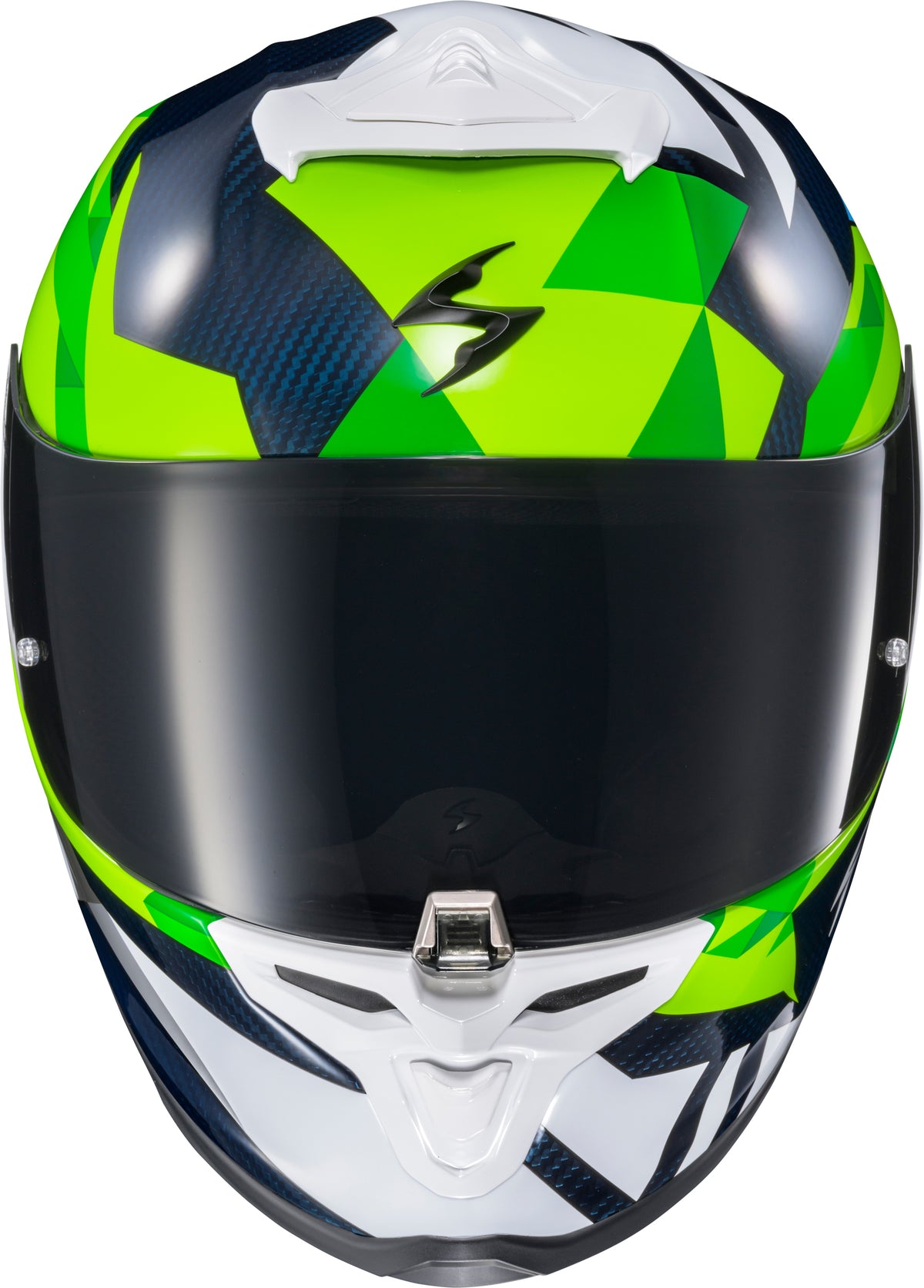 Scorpion EXO-R1 Air Carbon Rastor Helmet - White/Green/Blue