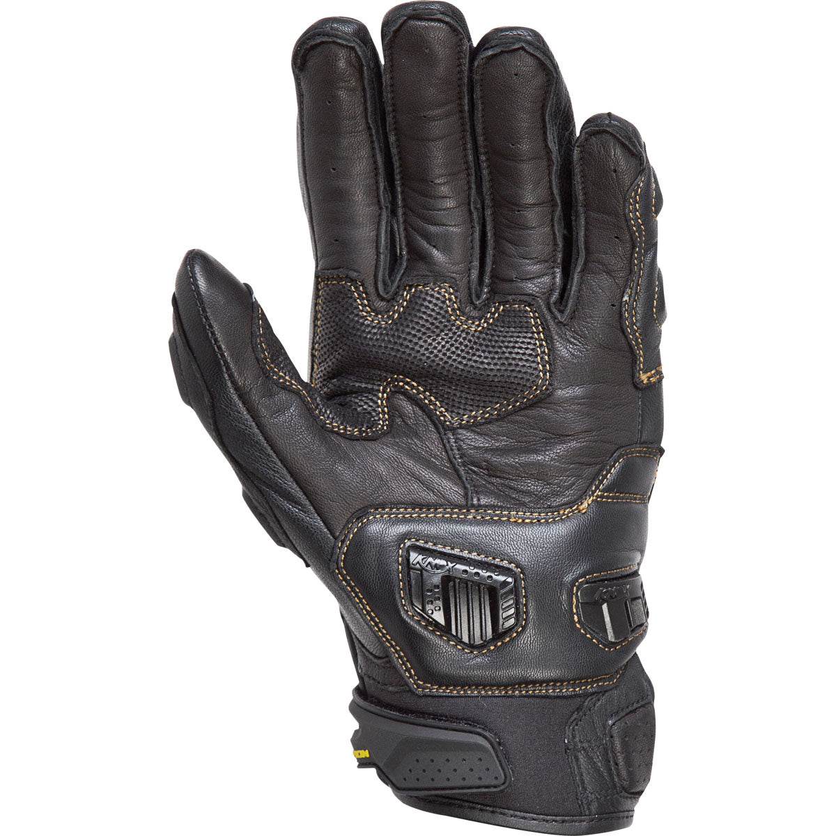 The SGS MKII is a short cuff leather sport bike glove that has