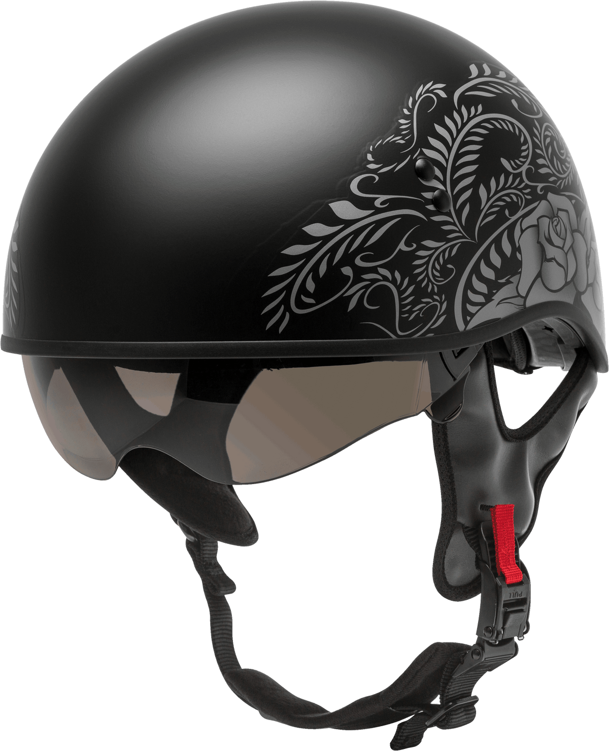 GMAX HH-65 Naked Rose Helmet Matte Black/Silver