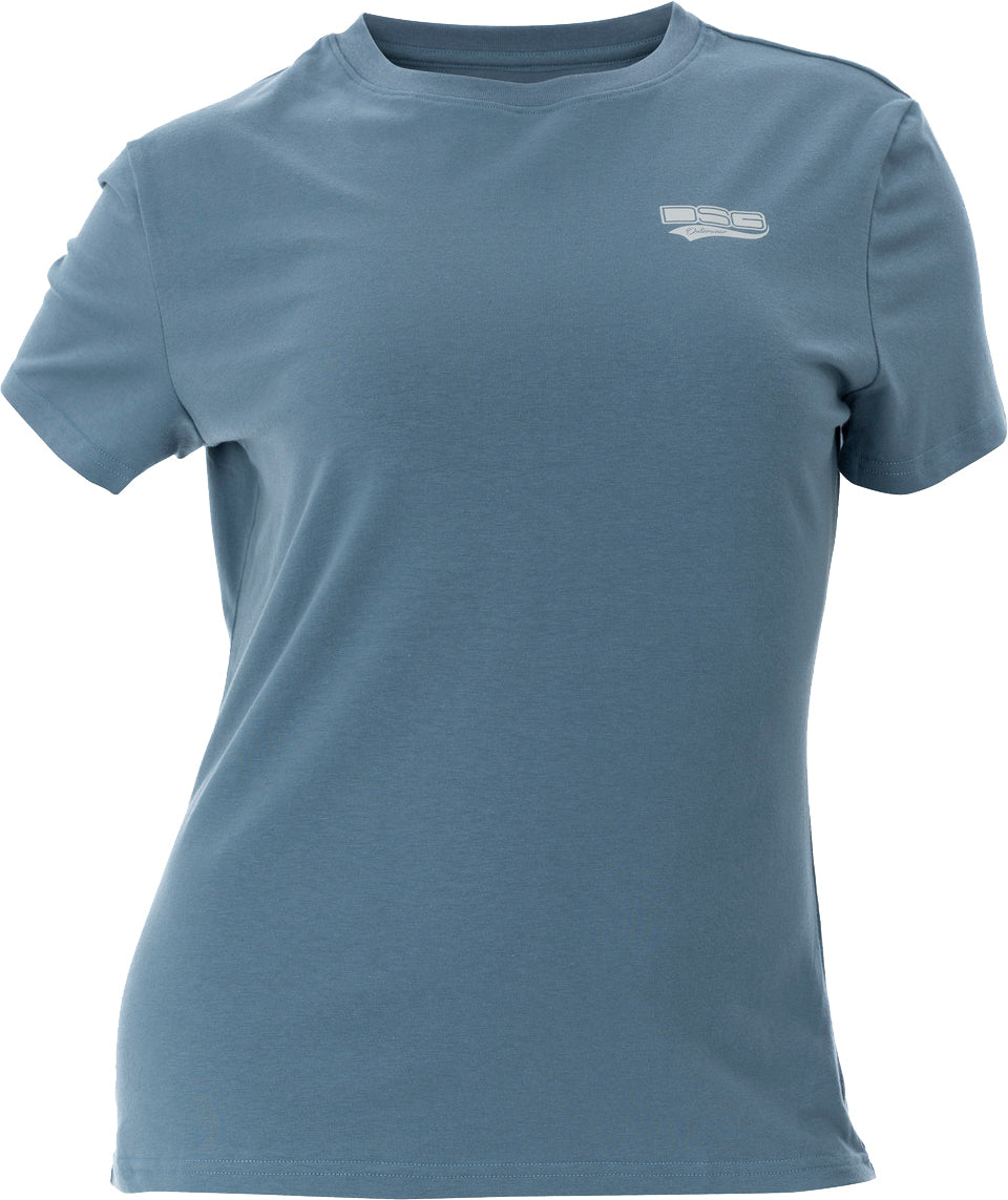 DSG Womens Casual Logo Tee CLOSEOUT - Steel Blue