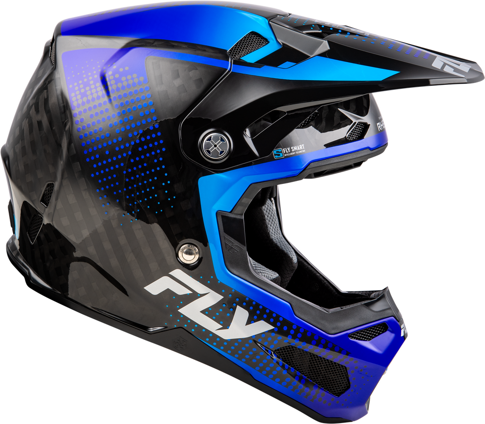 Fly Racing Formula S Carbon Protocol Helmet -  BLACK CARBON/BLUE