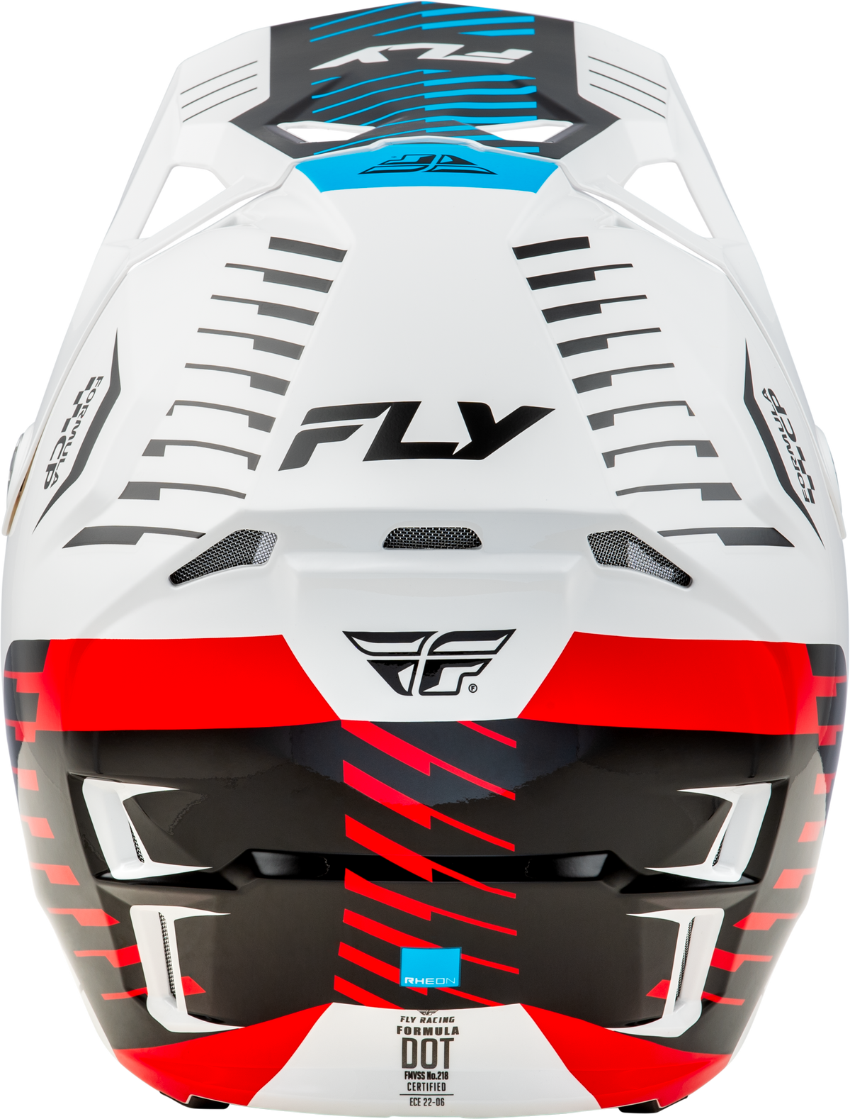 Fly Racing Formula CP Slice Helmet - White/Red/Cyan
