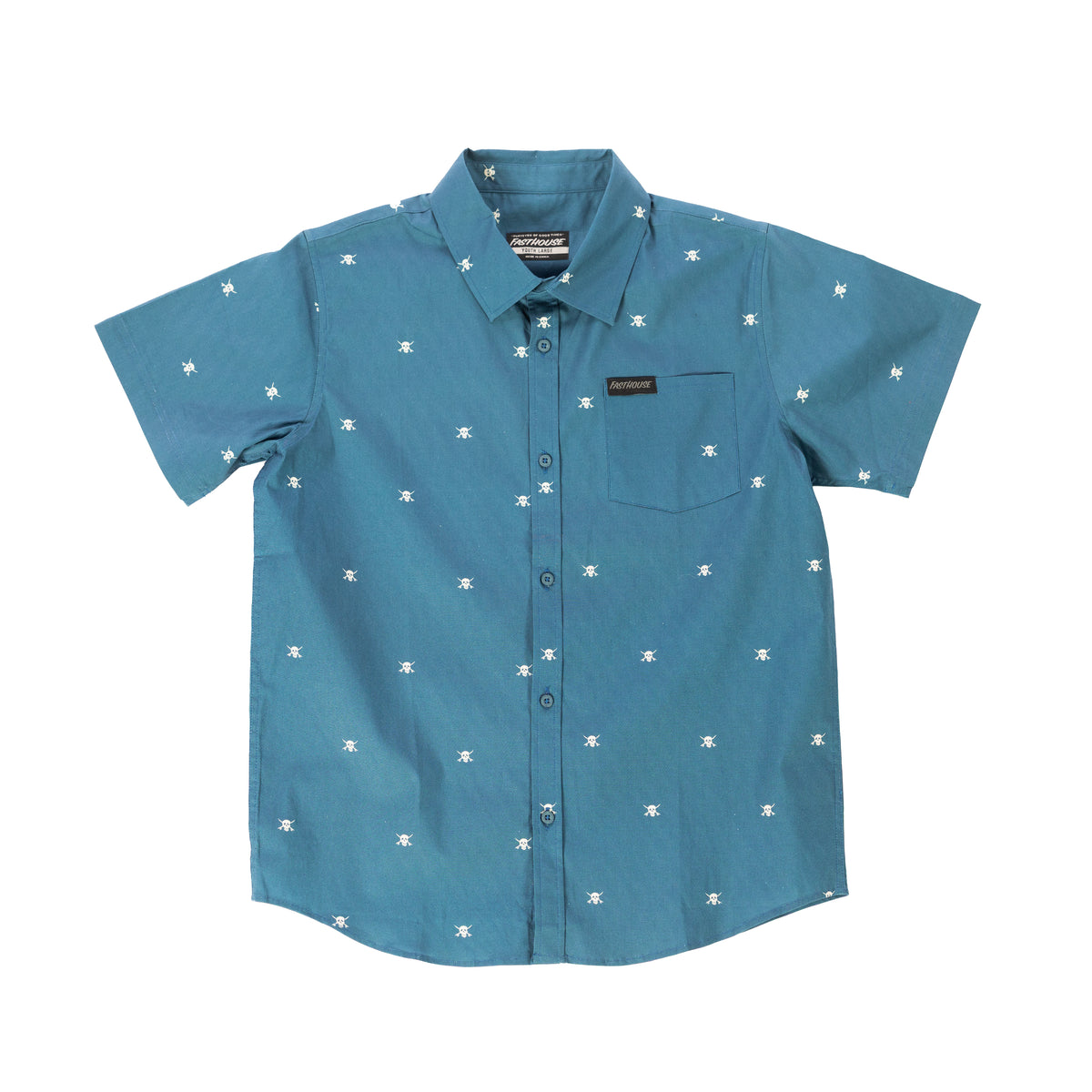 Fasthouse Jasper Button Up Shirt - Vintage Blue