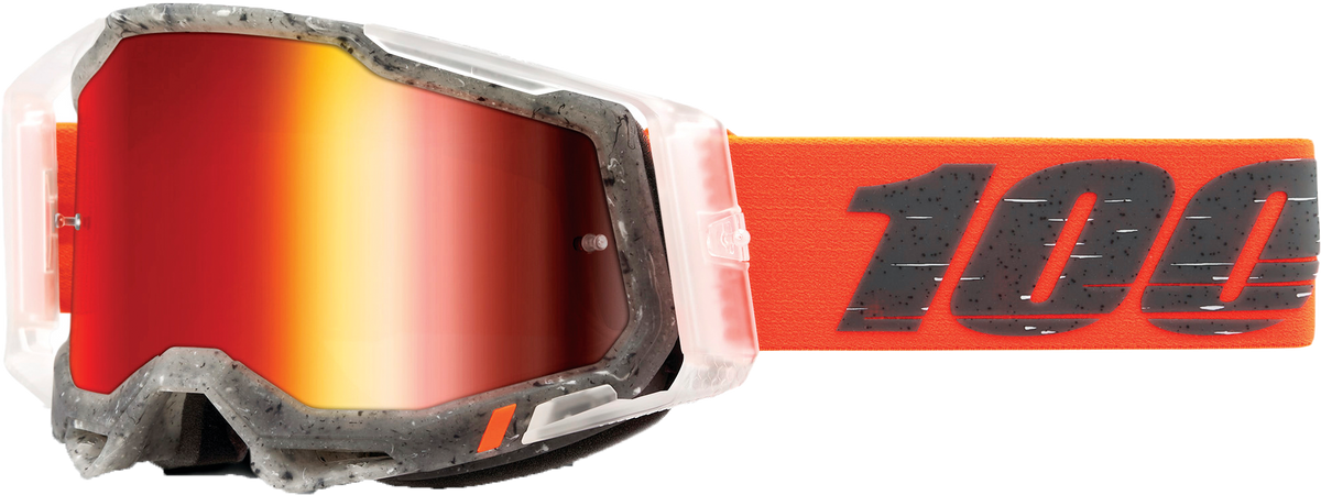 100% Racecraft 2 Goggles Schrute / Mirror Red Lens