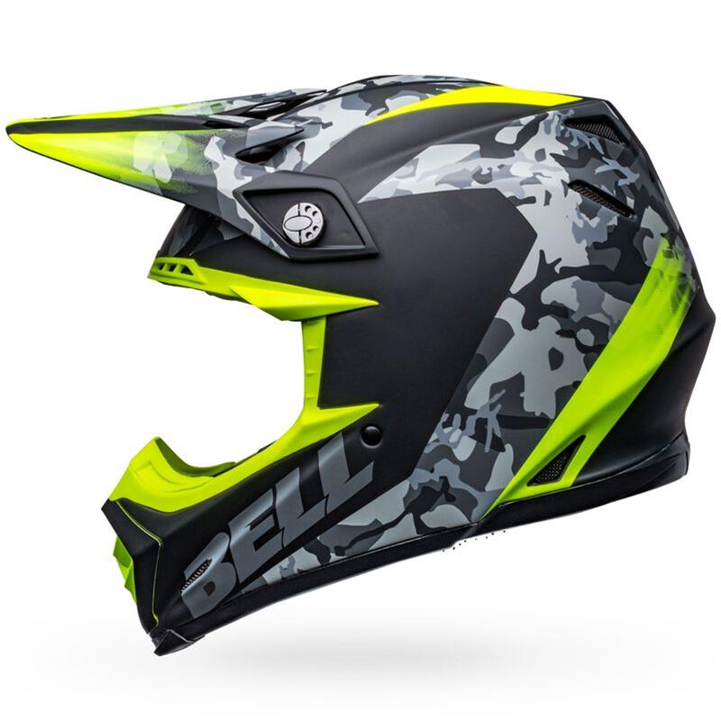 Bell Moto-9 MIPS Helmets Large Venom Matte Black Camo / Hi-Viz Yellow