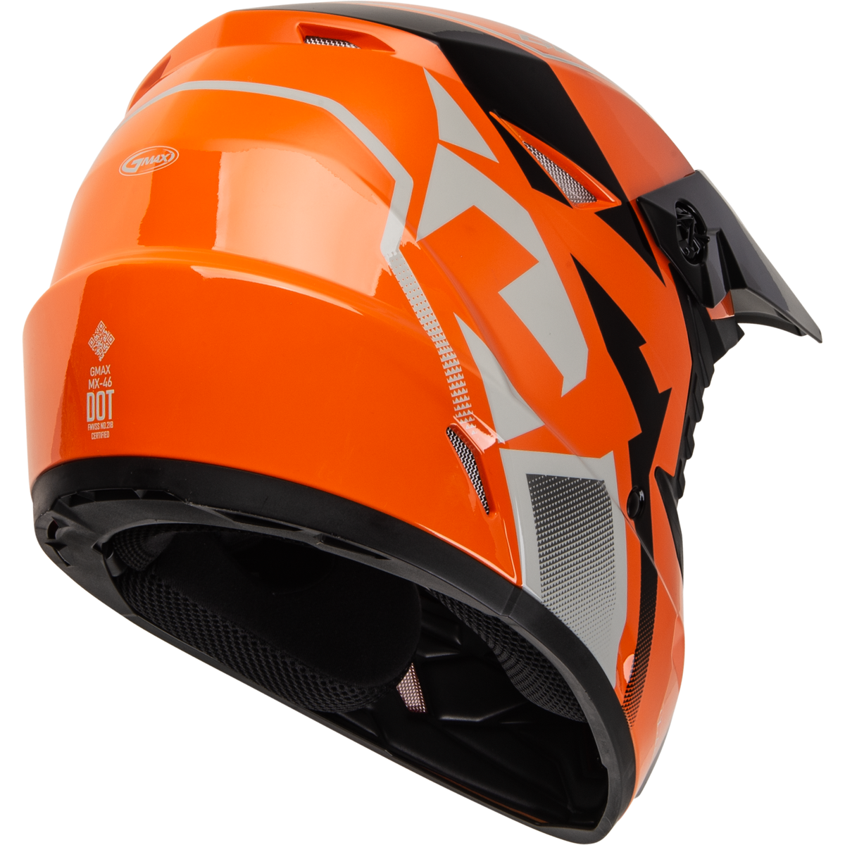 GMAX Youth MX-46 Compound Helmet Orange/Black/Grey
