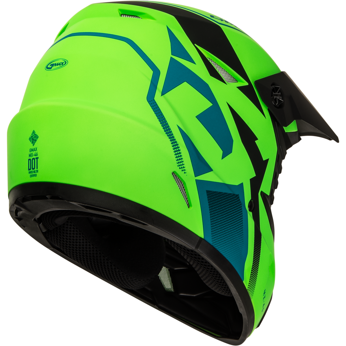 GMAX MX-46 Compound Helmet Matte Hi-Vis Green/Black