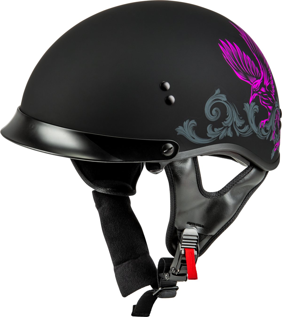 GMAX HH-65 Corvus Helmet Black/Pink/Grey