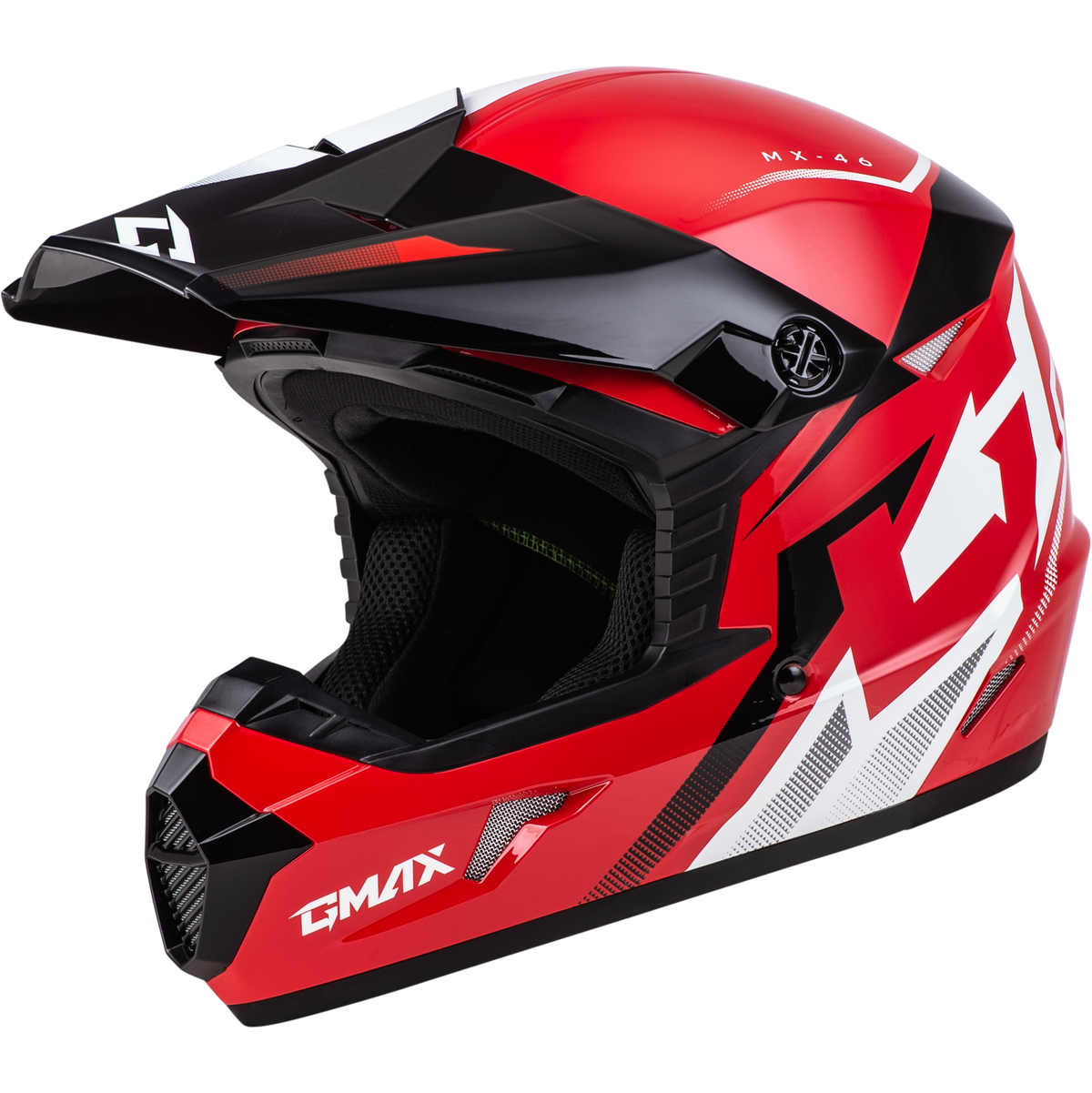 GMAX Youth MX-46 Compound Helmet Red/Black/White
