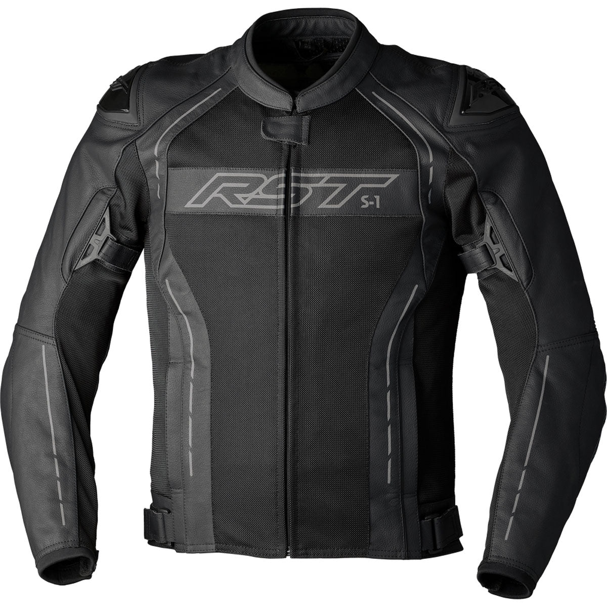 RST S1 Mesh CE Leather Jacket CLOSEOUT Black/Black