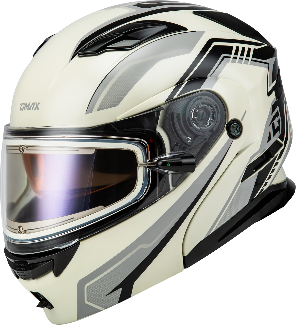 GMAX MD-01S Transistor Electric Helmet White/Grey/Black