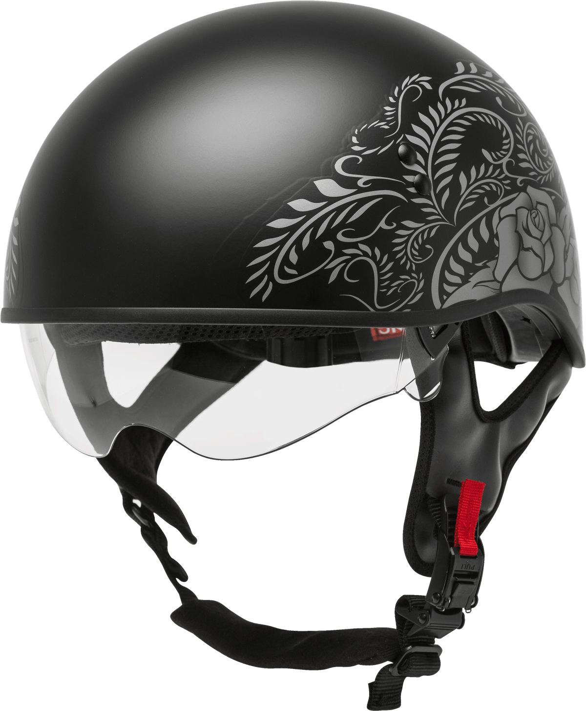 GMAX HH-65 Naked Rose Helmet Matte Black/Silver