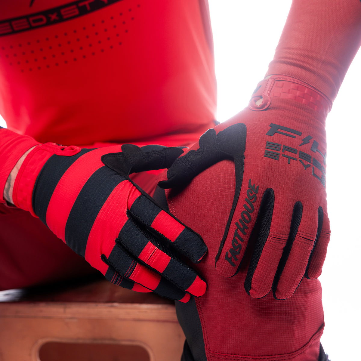 Fasthouse Elrod Ether Glove - Red/Jester Red