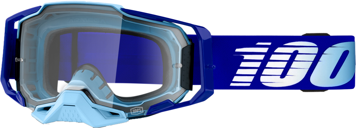 100% Armega Goggles CLOSEOUT Royal / Clear Lens