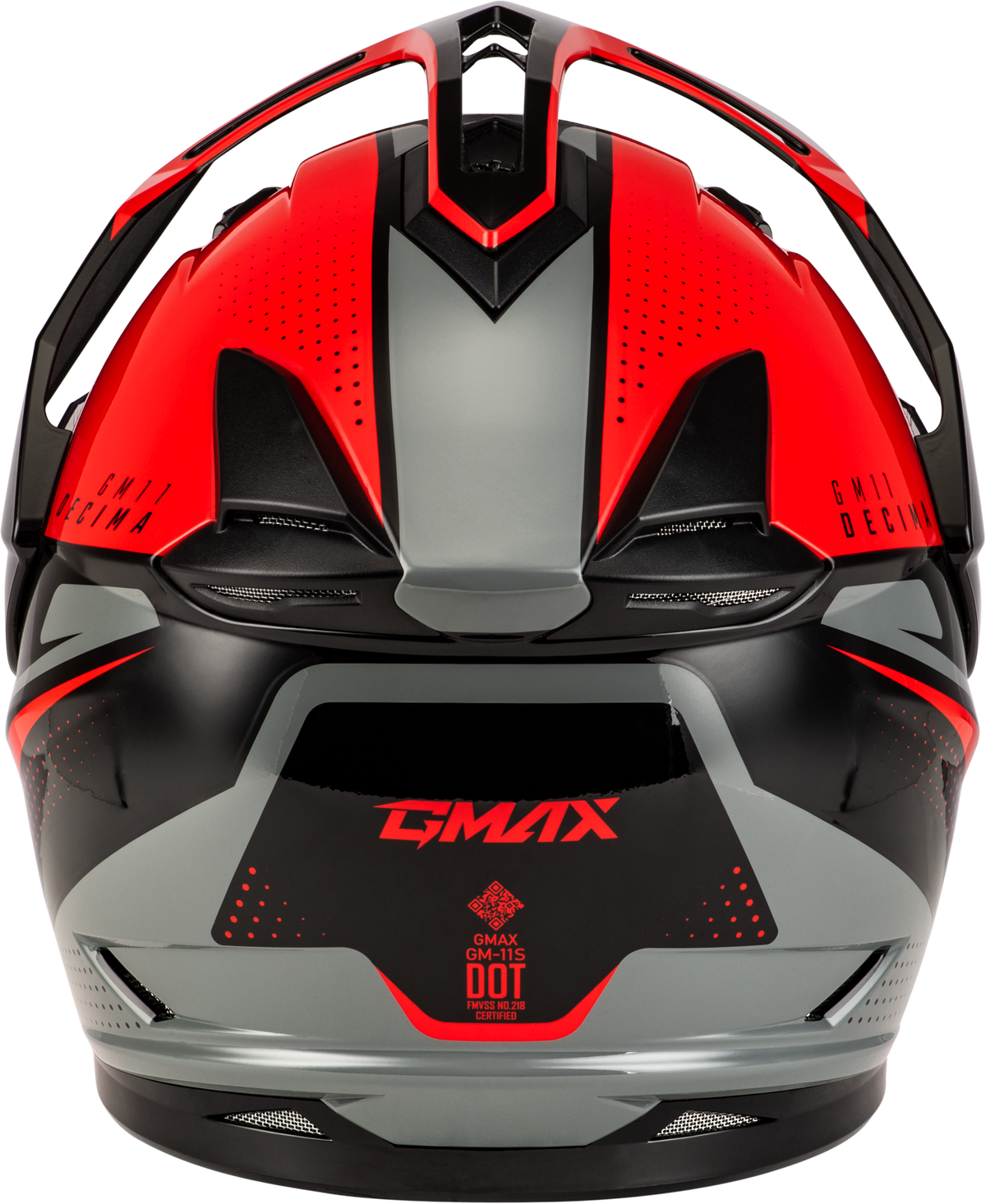 GMAX GM-11 Decima Helmet Black/Red/Grey