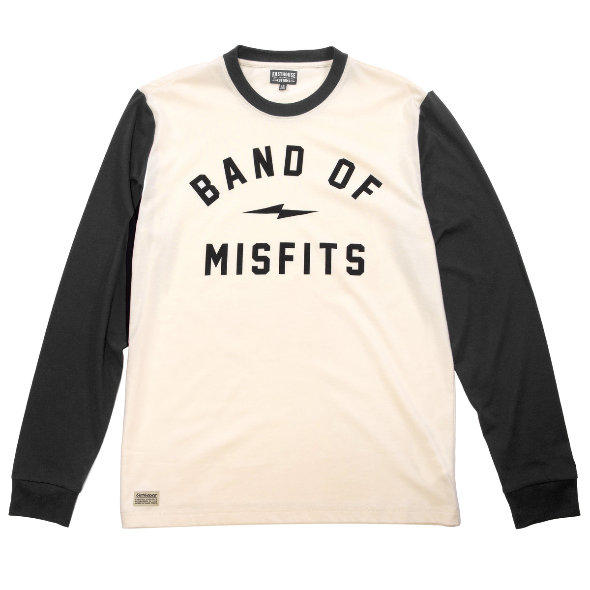 Fasthouse Capone Yarn Dye Tee - Off White/Black