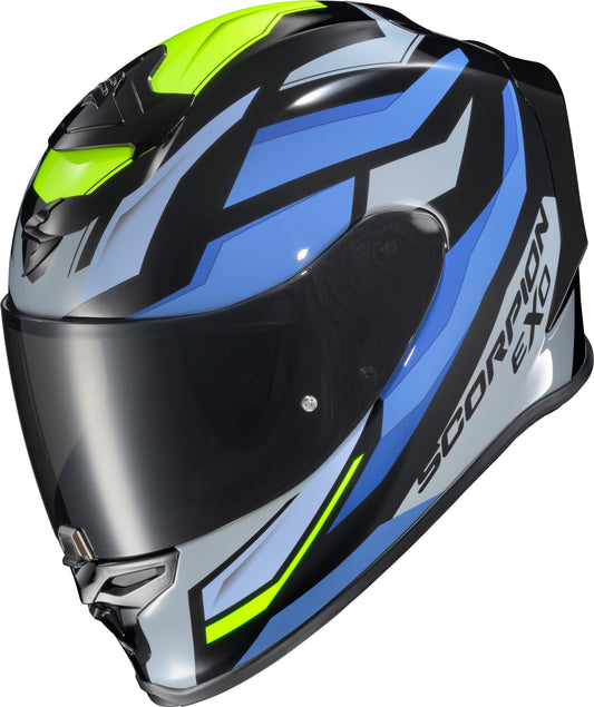 Scorpion EXO-R1 Air Raven Helmet - Black/Blue/Grey