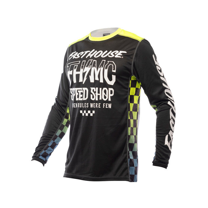 Fasthouse Youth Grindhouse Brut Jersey - Black/Hi-Viz