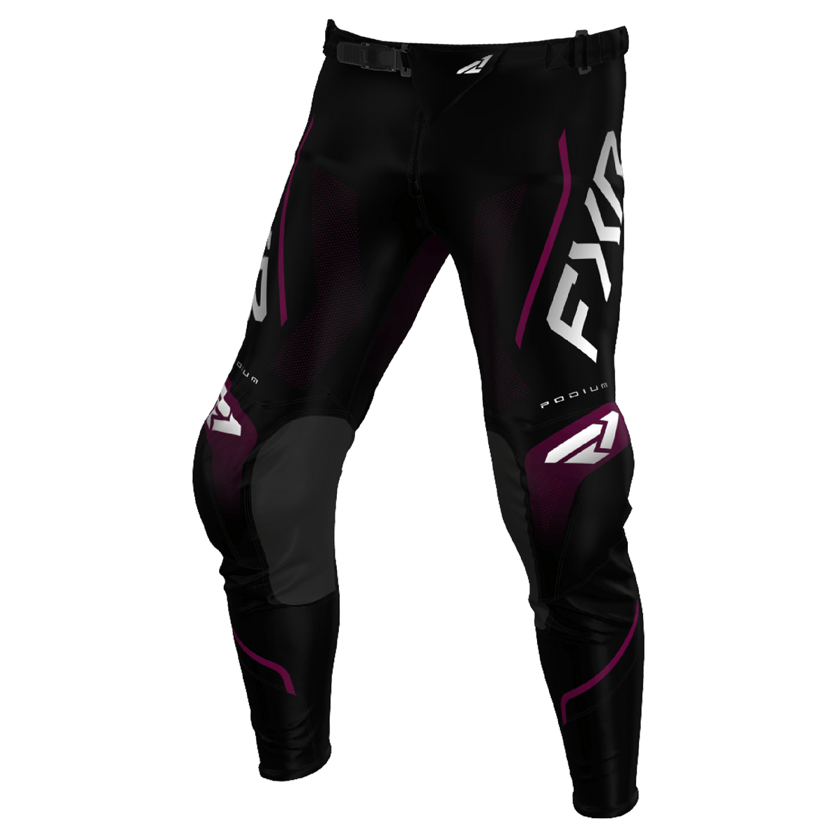 FXR Podium Relay MX Gear Set - Black/Plum