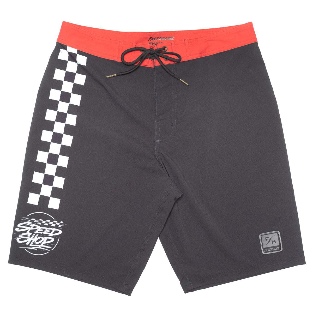 Fasthouse Burner 21" Boardshort - Black/Red