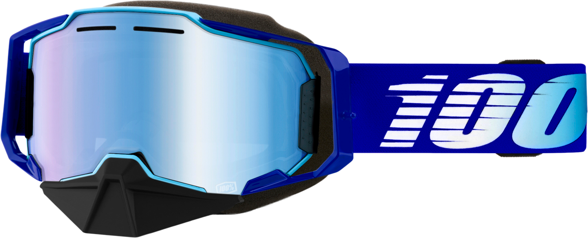 100% Armega Snowmobile Goggles Blue / Yellow