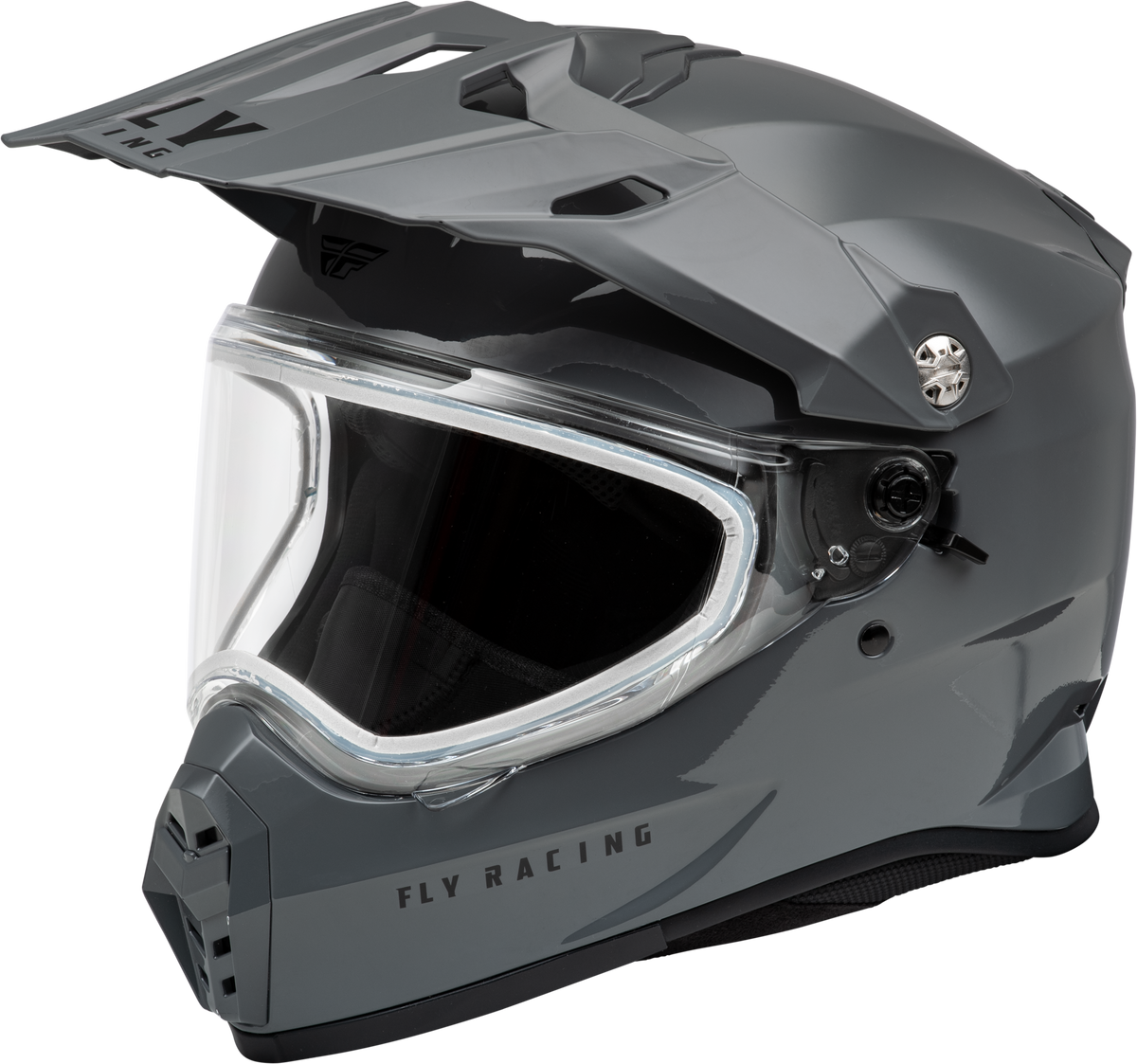 Fly Racing Trekker Cold Weather Solid Helmet - Dual Shield - Grey