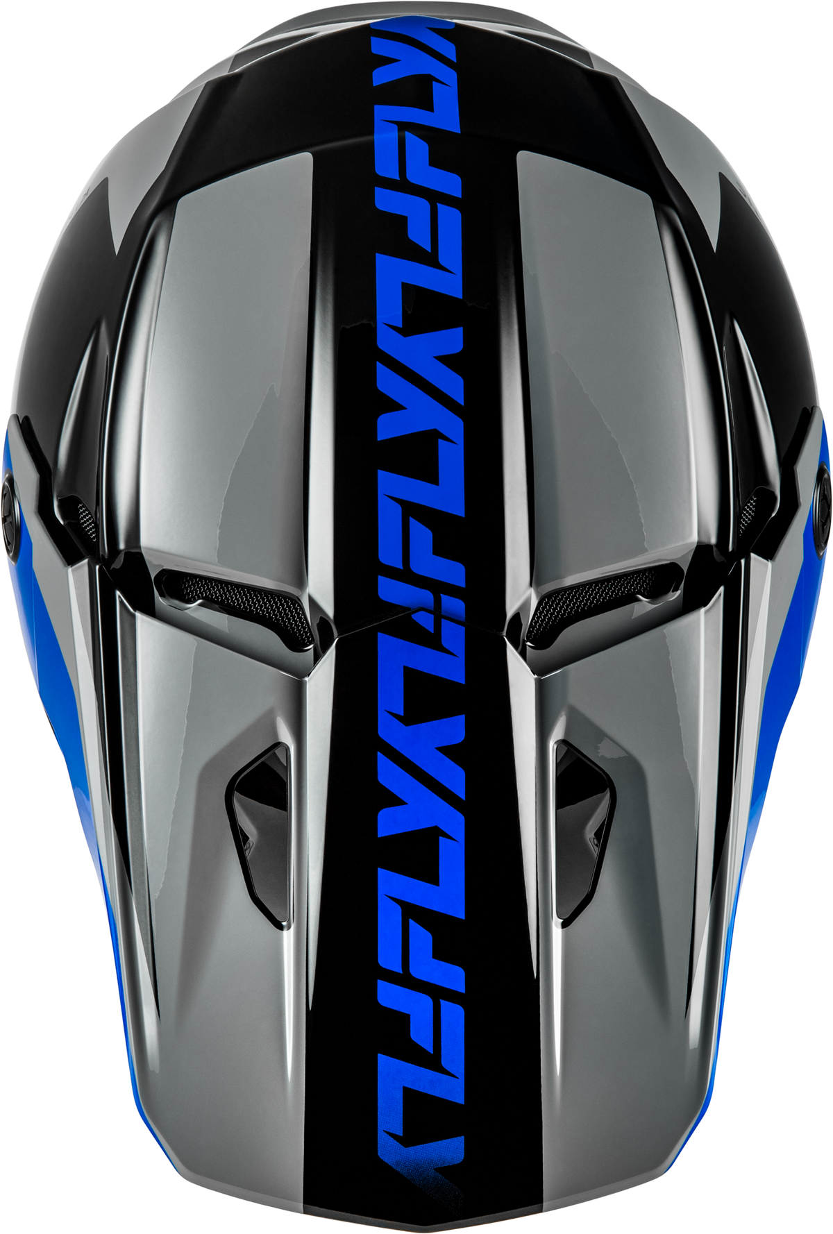 Fly Racing Kinetic Crest Helmet - Grey/Black/Blue