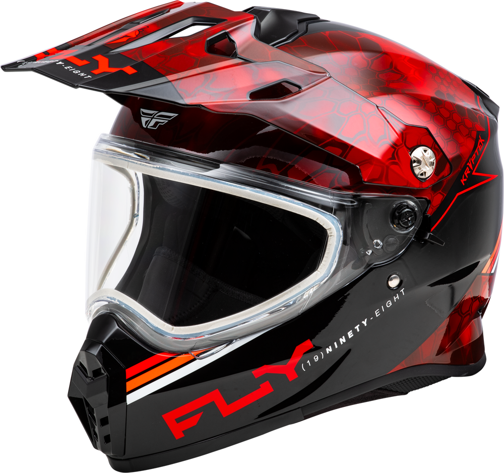 Fly Racing Trekker Cold Weather Conceal Helmet Dual Shield -  RED/BLACK