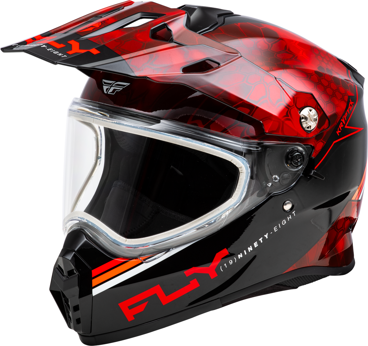 Fly Racing Trekker Cold Weather Conceal Helmet - Dual Shield - Red/Black