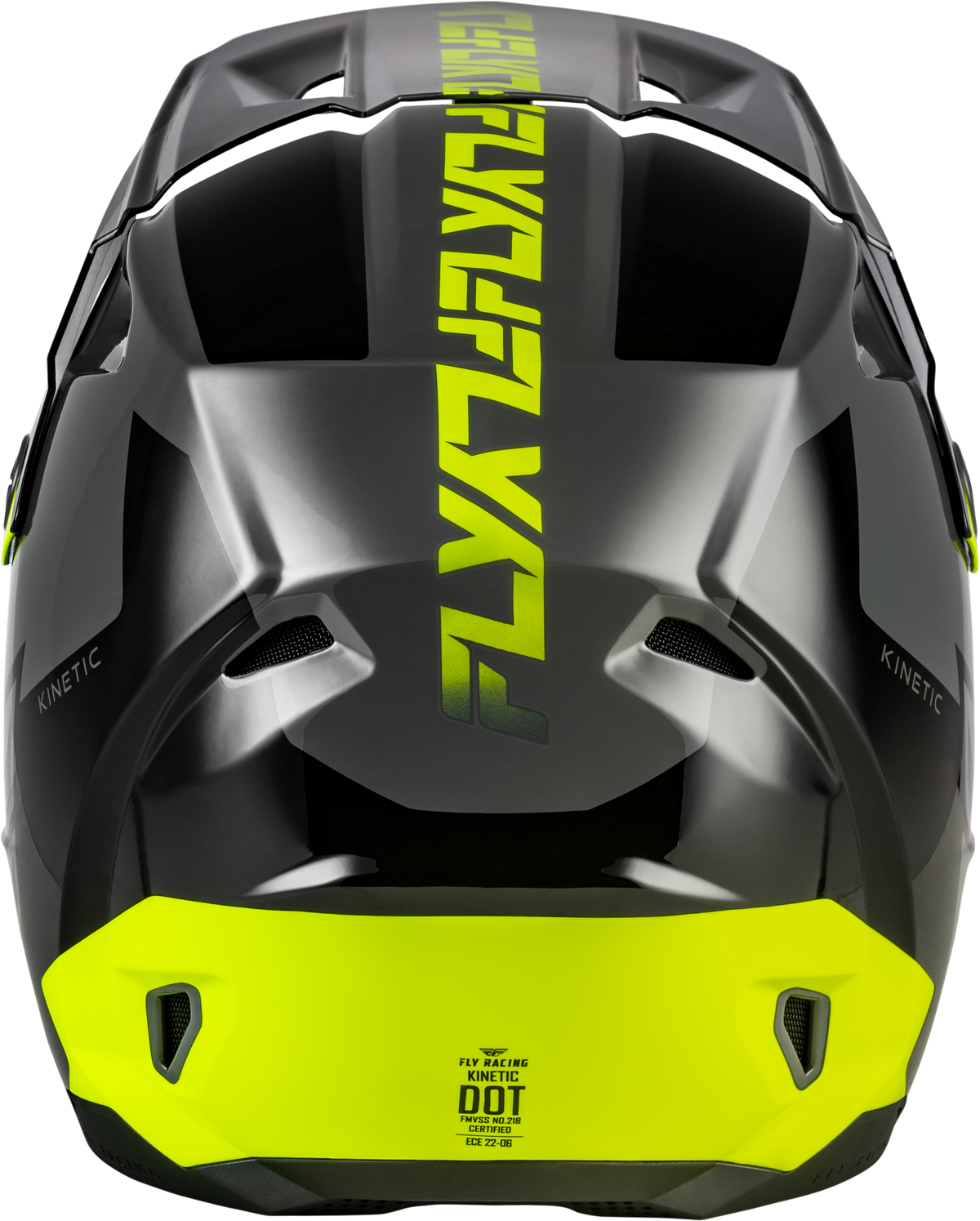 Fly Racing Kinetic Crest Helmet - Grey/Black/Hi-Vis Yellow