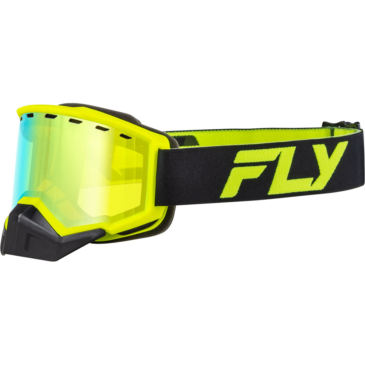 Fly Racing Focus Snow Goggle - Black/Hi-Vis / Gold Mirror/Yellow Lens