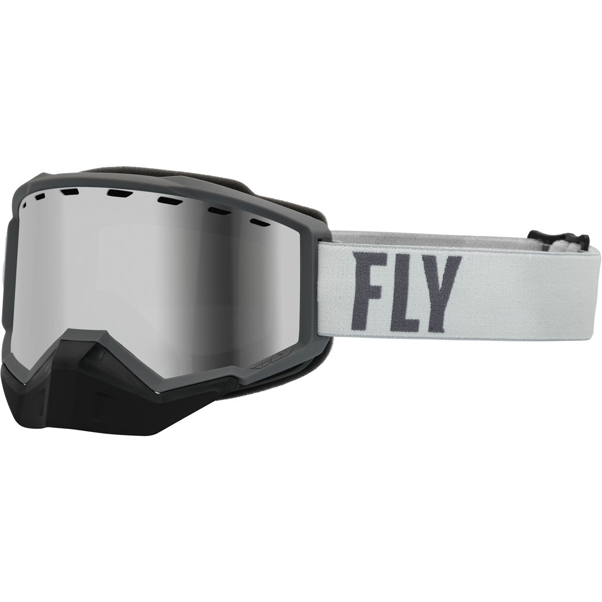 Fly Racing Focus Snow Goggle - Grey/Dark Grey / Silver Mirror/Smoke Lens