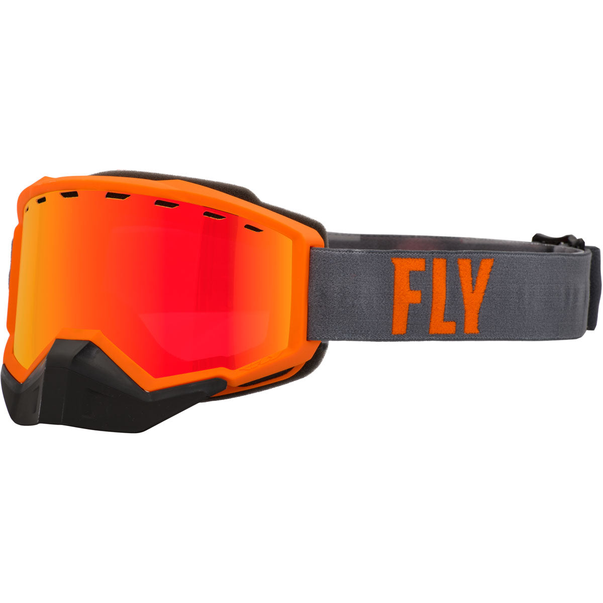 Fly Racing Focus Snow Goggle - Grey/Orange / Red Mirror/Rose Lens