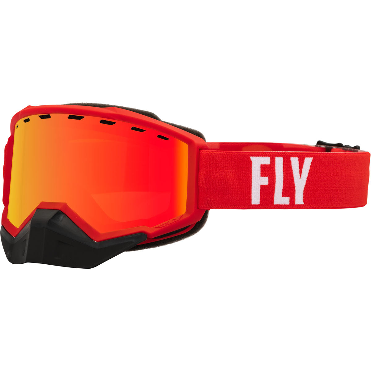 Fly Racing Focus Snow Goggle - Red/White / Red Mirror/Amber Lens