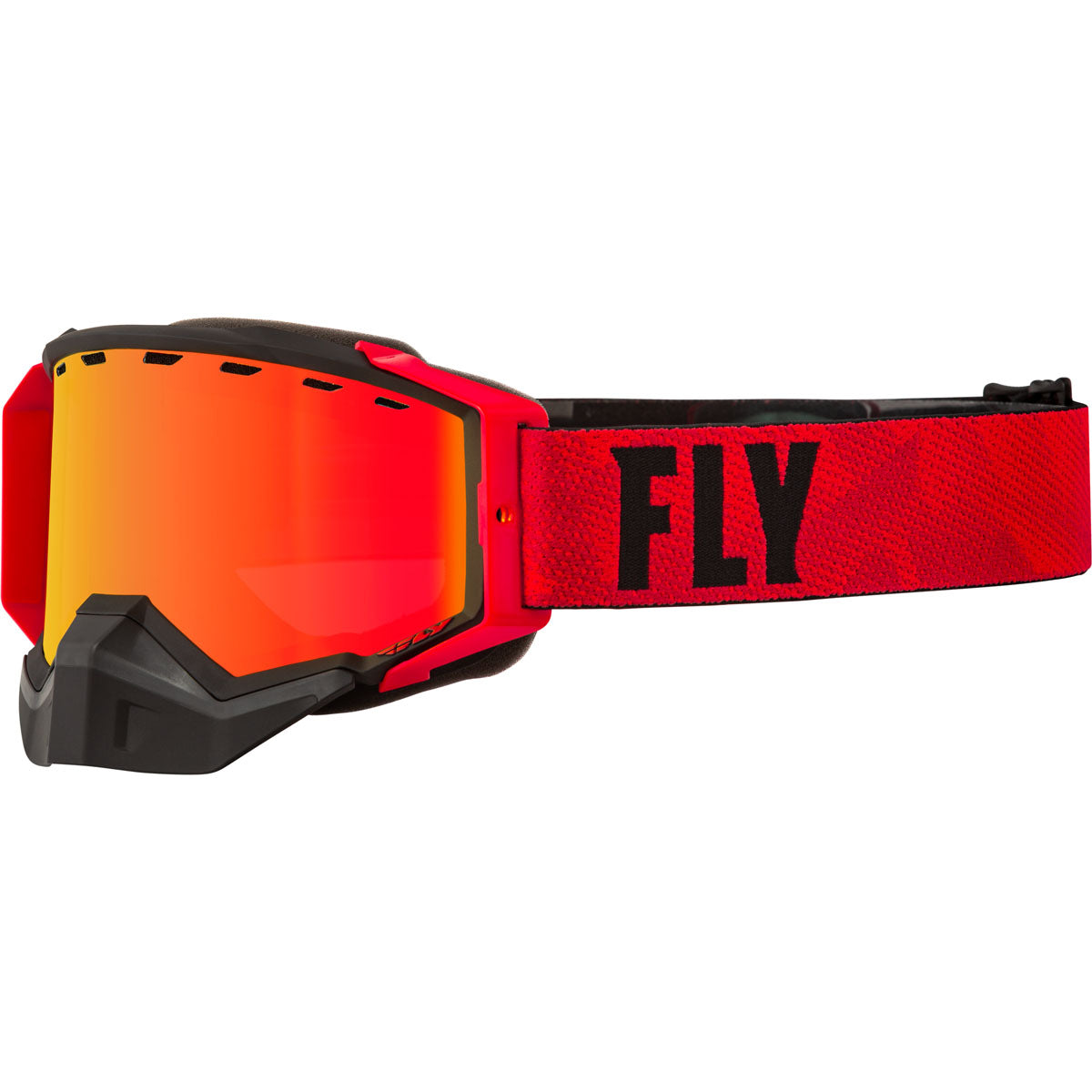 Fly Racing Zone Pro Snow Goggle CLOSEOUT - Black/Red / Orange Mirror/Polarized Smoke Lens
