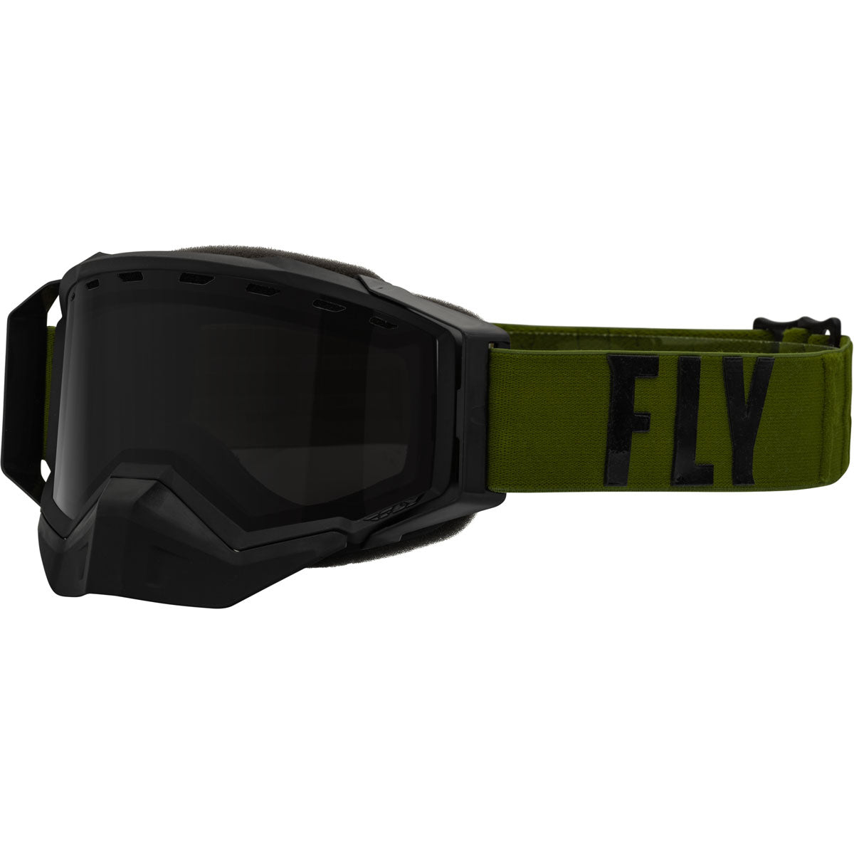 Fly Racing Zone Pro Snow Goggle CLOSEOUT - Olive/Black / Polarized Smoke Lens