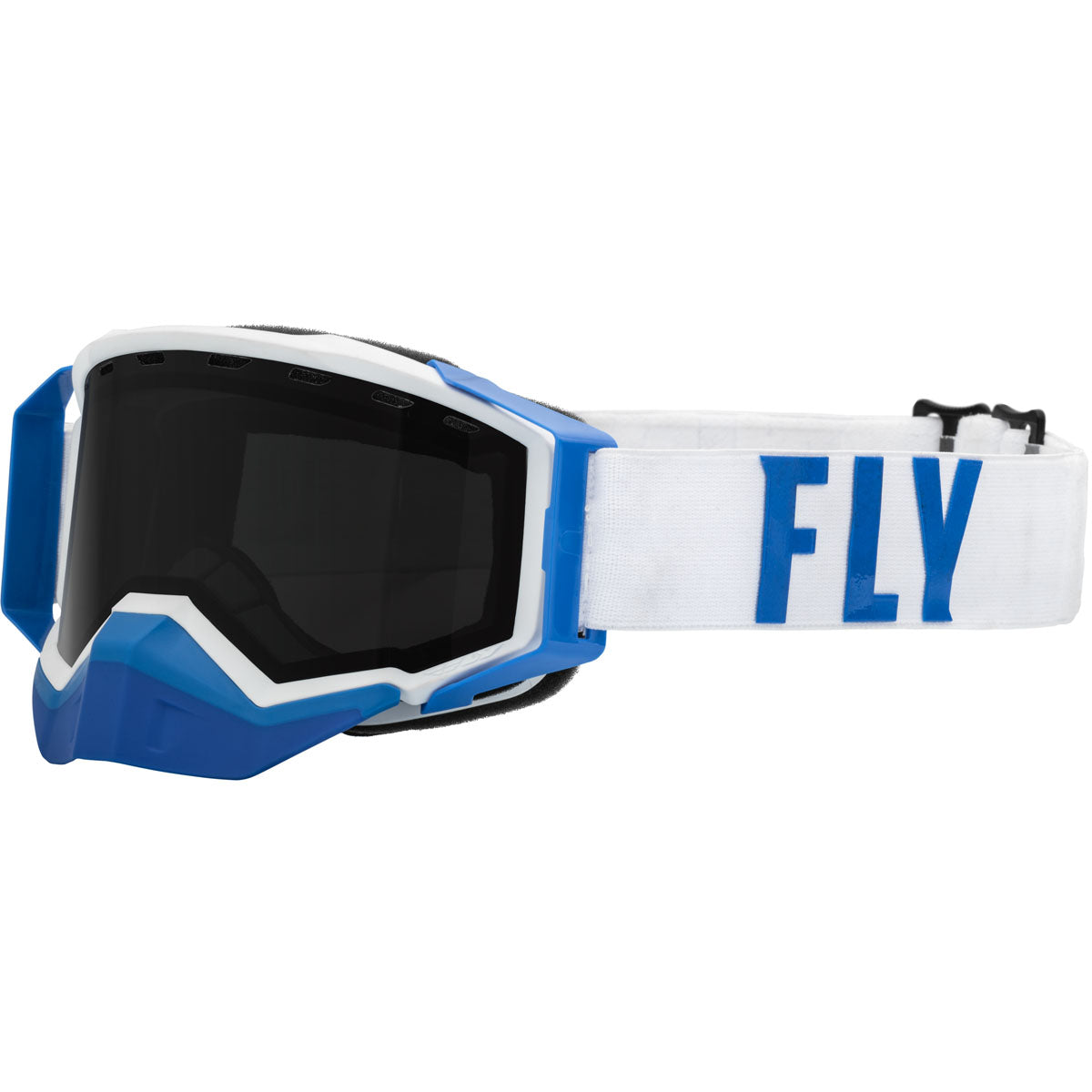Fly Racing Zone Pro Snow Goggle CLOSEOUT - White/Blue / Polarized Smoke Lens