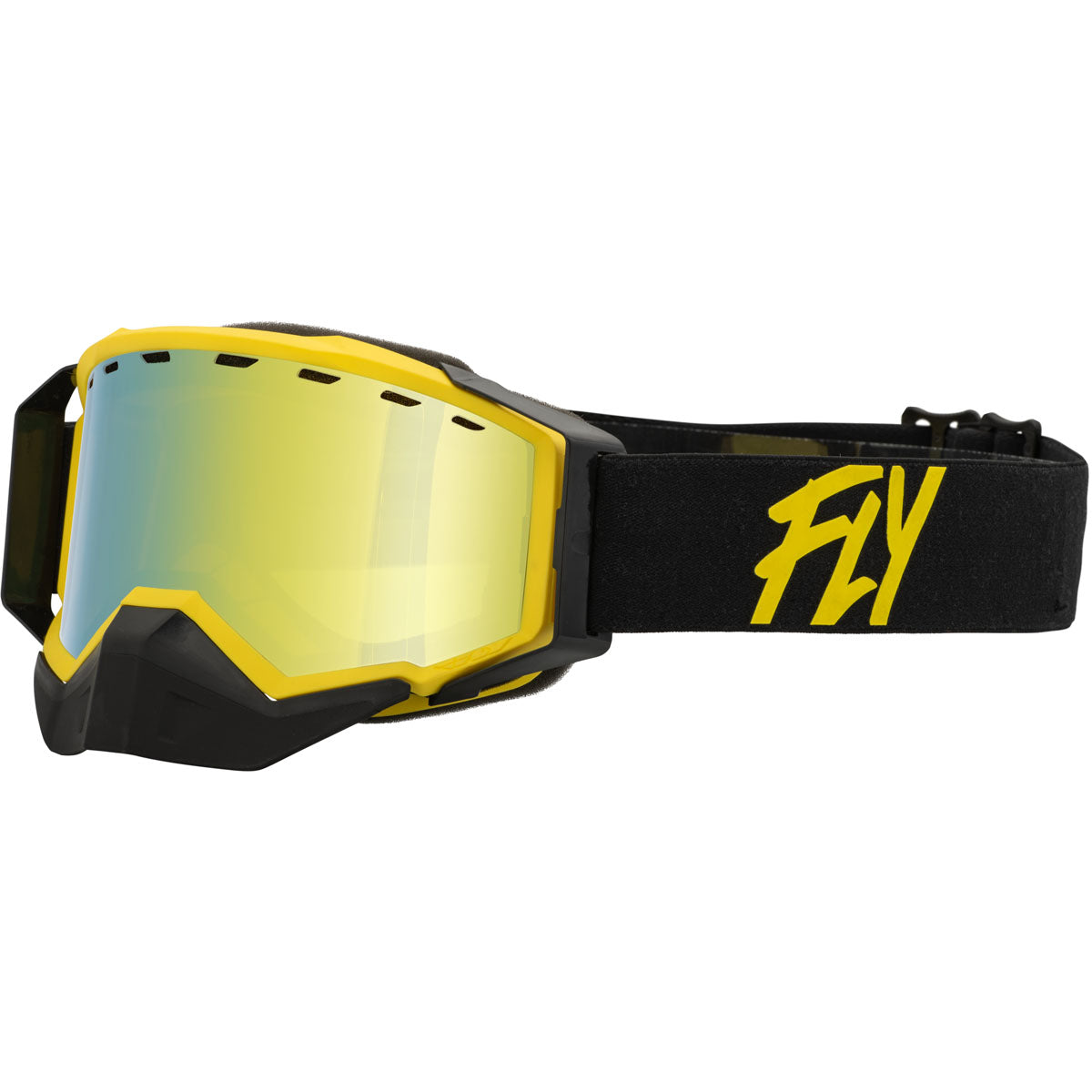 Fly Racing Zone Snow Goggle - Black/Yellow / Gold Mirror/Yellow Lens