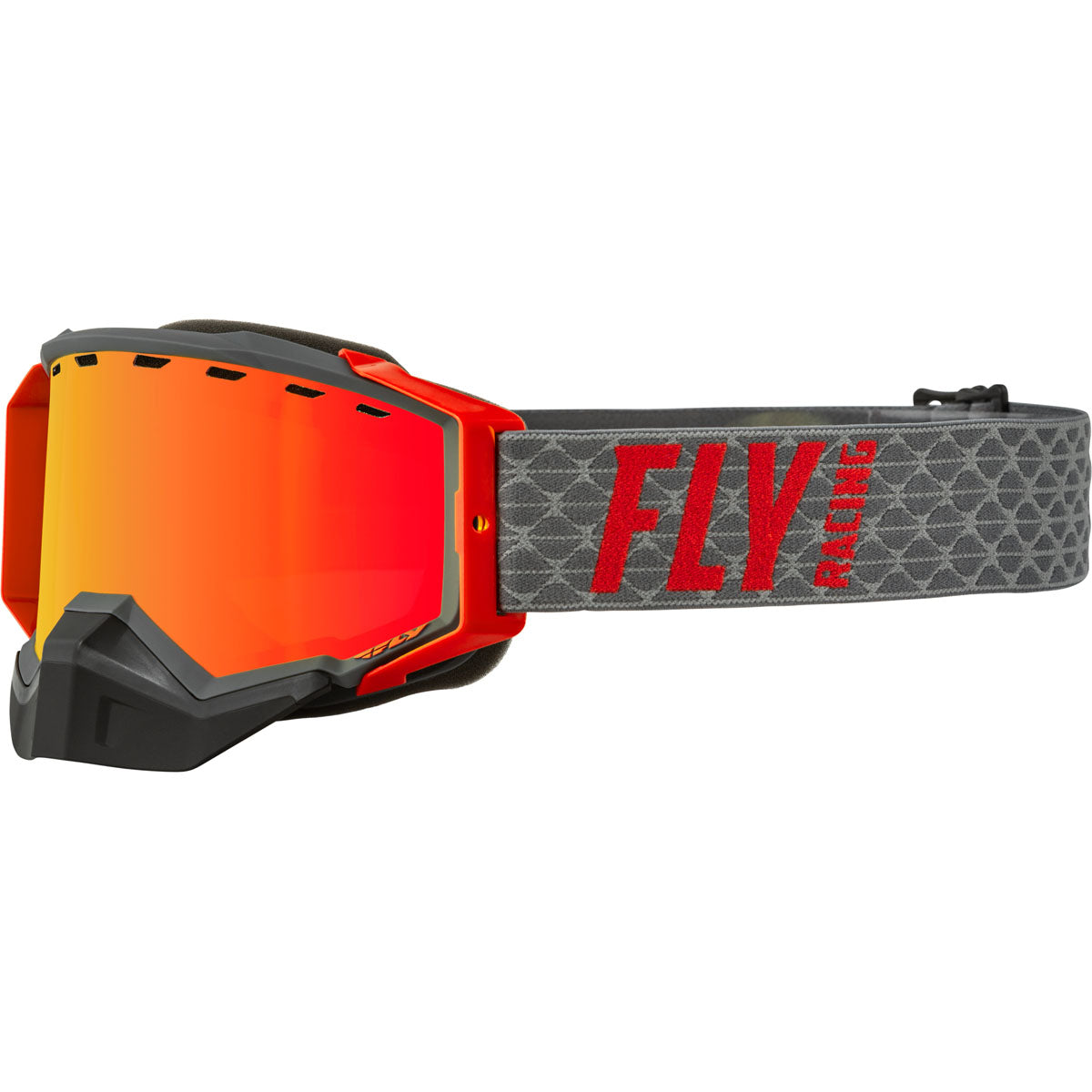 Fly Racing Zone Snow Goggle - Grey/Red / Red Mirror/Amber Lens