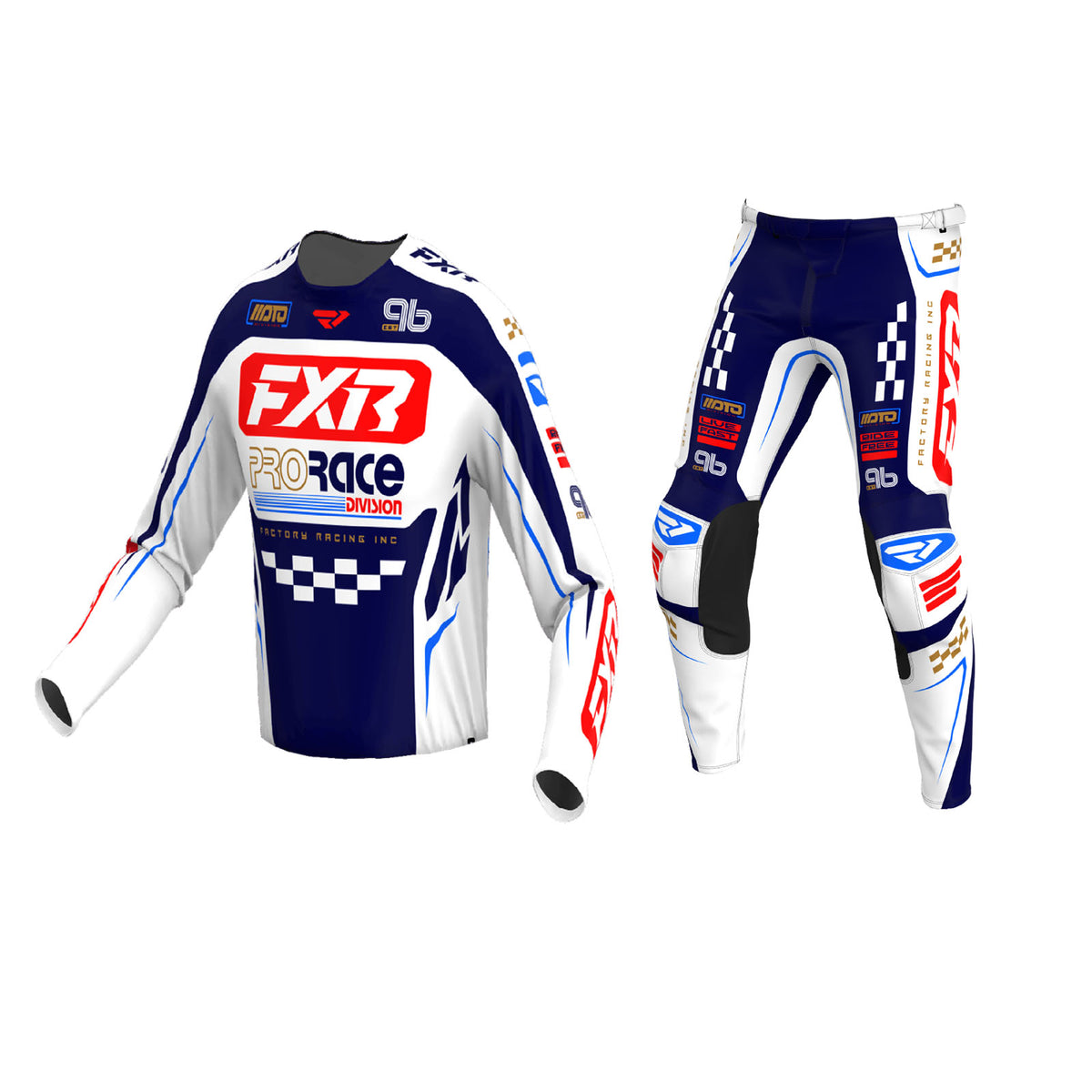 FXR Clutch Pro Gear Set -nvy-wht-red