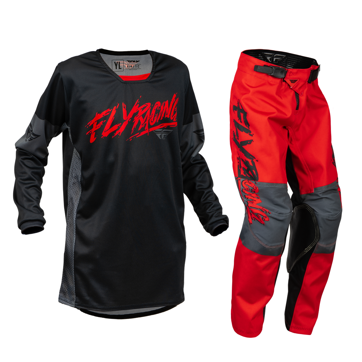 Fly Racing Kinetic Khaos YOUTH Gear Set CLOSEOUT - YOUTH Large / 26