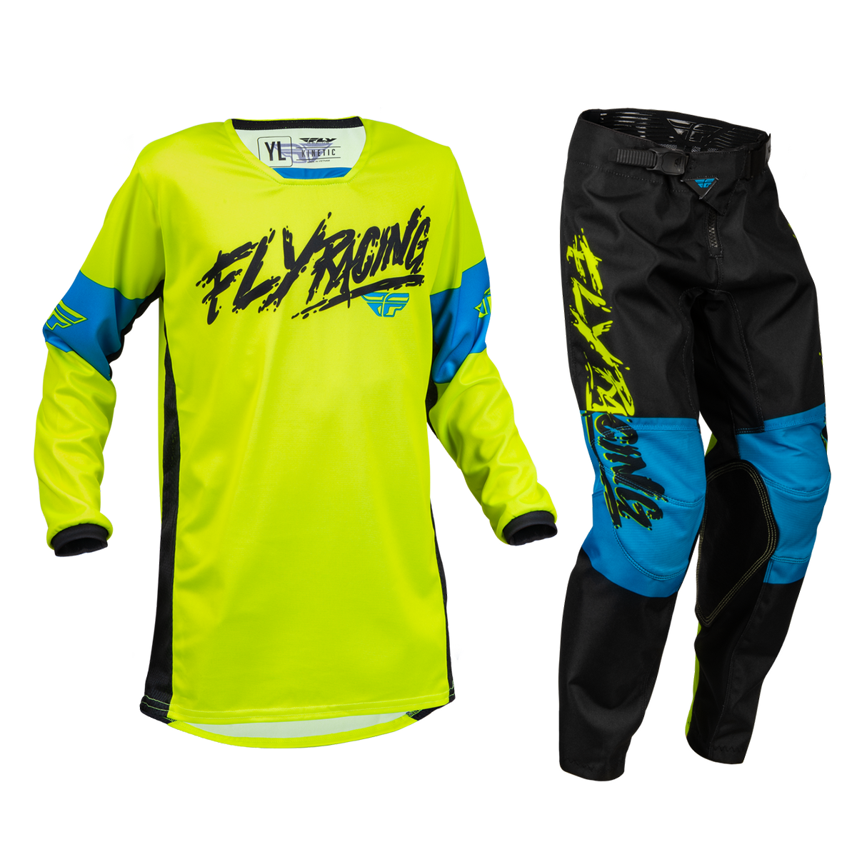 Fly Racing Kinetic Khaos YOUTH Gear Set CLOSEOUT - YOUTH Large / 26