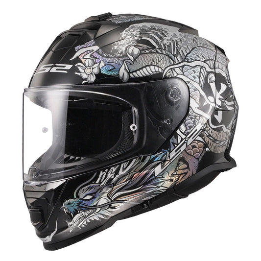 LS2 Assault Warrior Helmet CLOSEOUT - Krome/Silver/Black