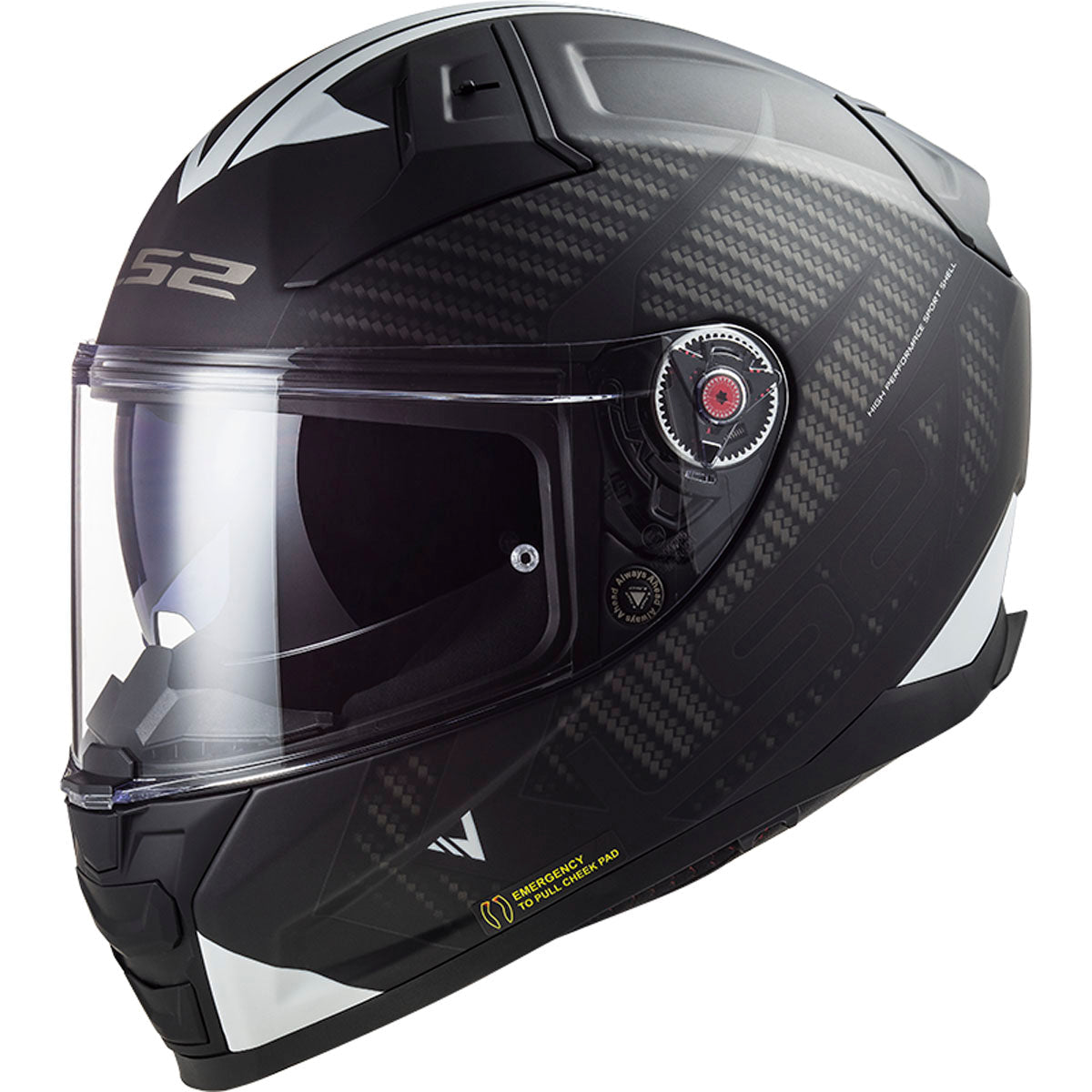 LS2 Citation II Splitter Helmet CLOSEOUT - Matte Black/White