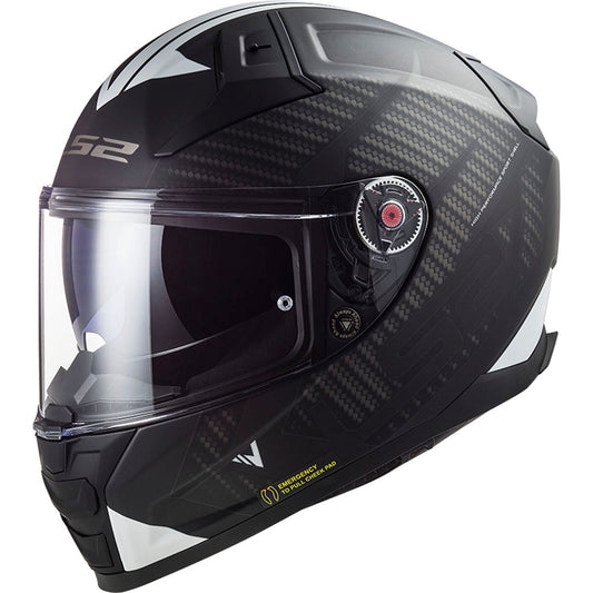 LS2 Citation II Splitter Helmet CLOSEOUT - Matte Black/White