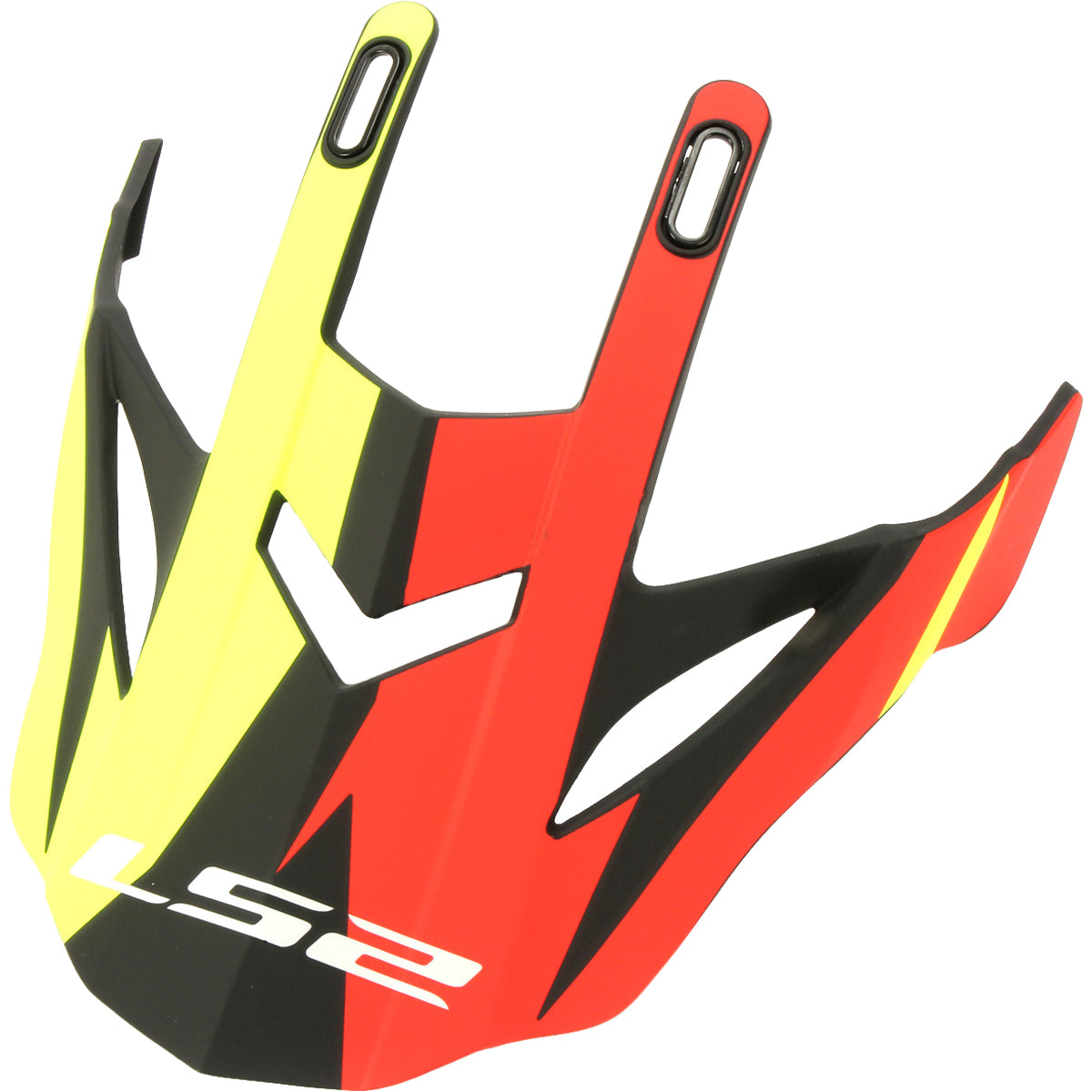 LS2 Gate/Fast Helmet Replacement Visor Peak - TwoFace HiViz/Red