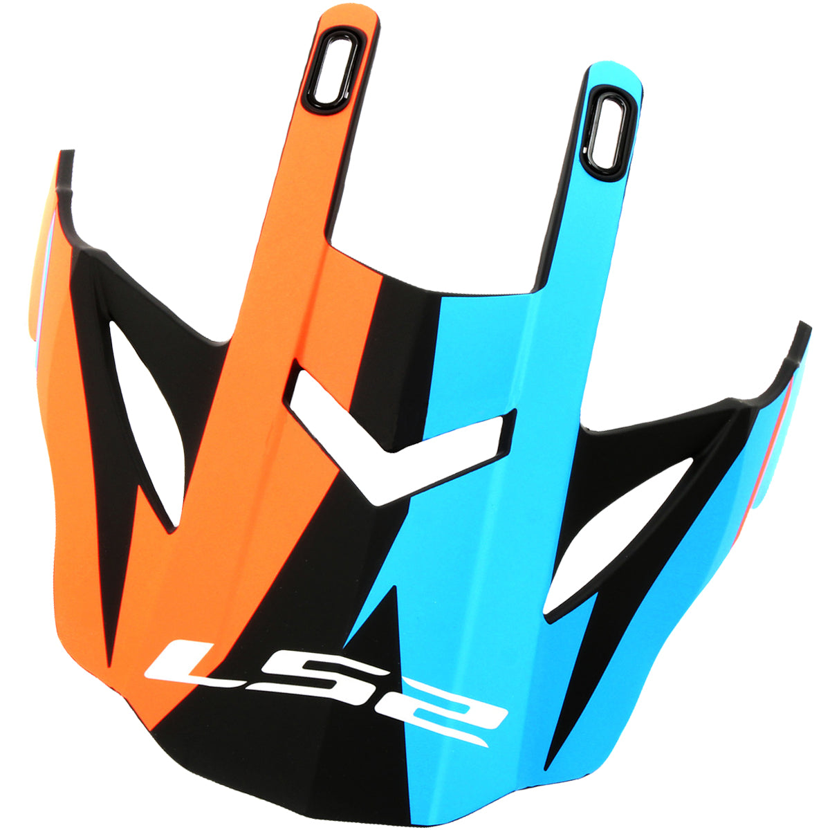 LS2 Gate/Fast Helmet Replacement Visor Peak - TwoFace Blue/Orange