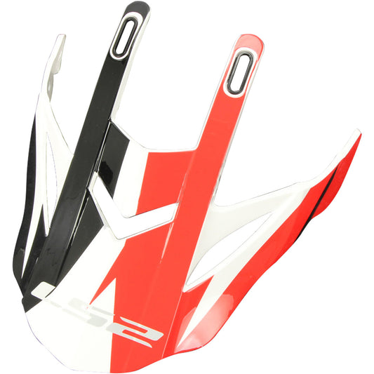 LS2 Gate/Fast Helmet Replacement Visor Peak - TwoFace White/Red