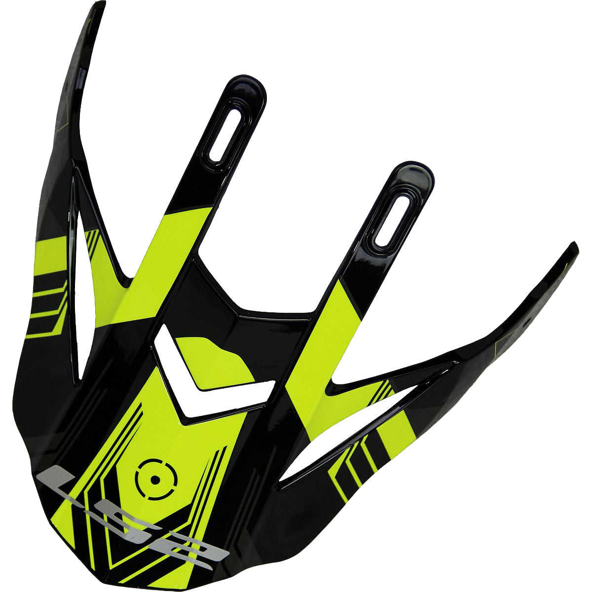 LS2 Pioneer Helmet Replacement Visor Peak - Trigger HiViz Yellow