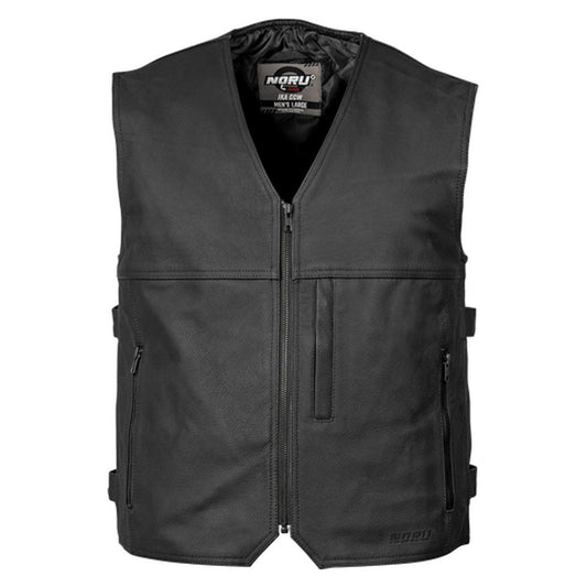 Noru Ika CCW Leather Vest Black